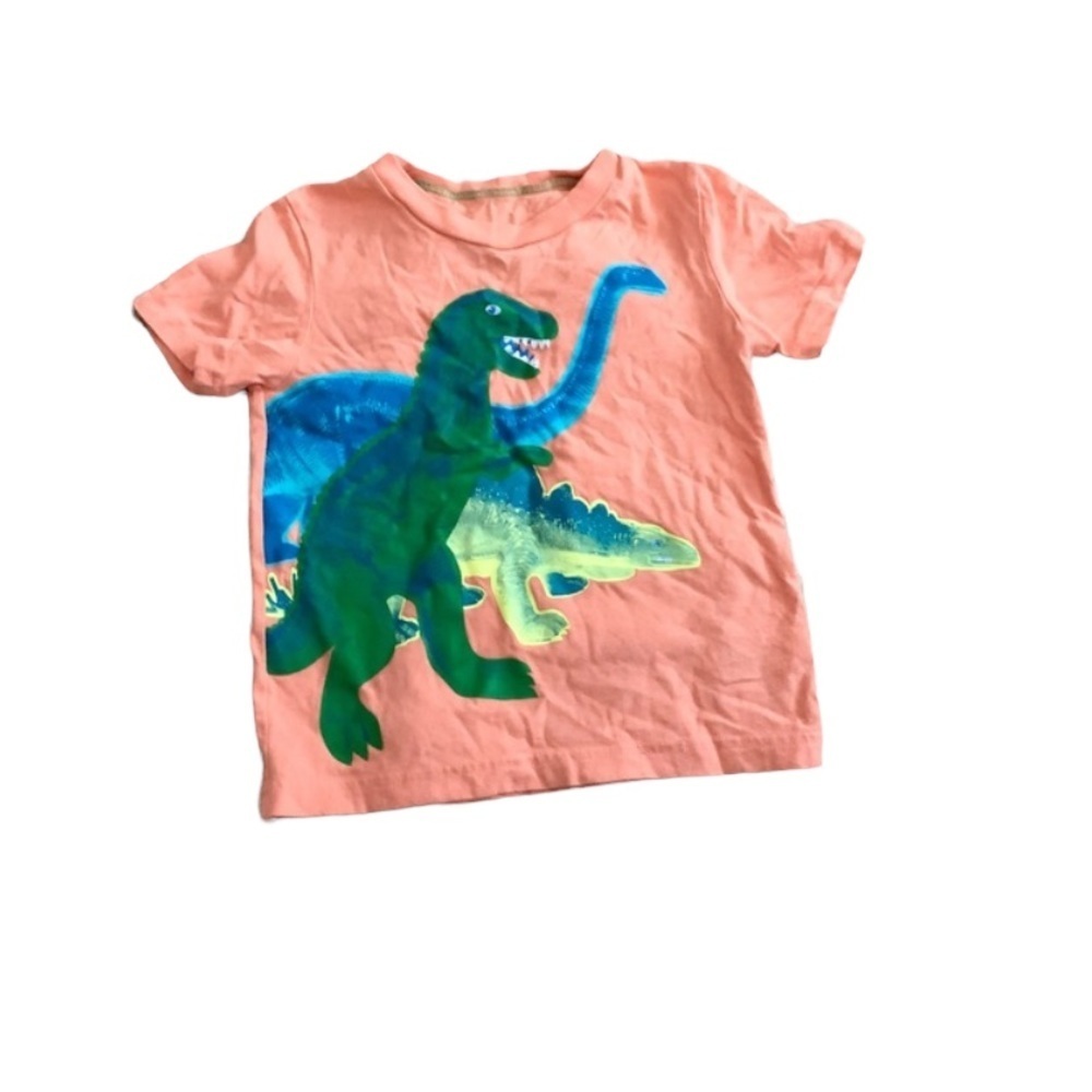 Circo | Orange 5T Tee Dinosaur Print Tyrannosaurus Neon Tee Stand Out